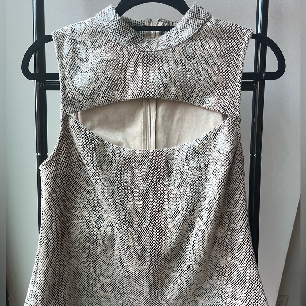 Urban Outfitters Snakeskin Cut Out Sleeveless Blouse EUC